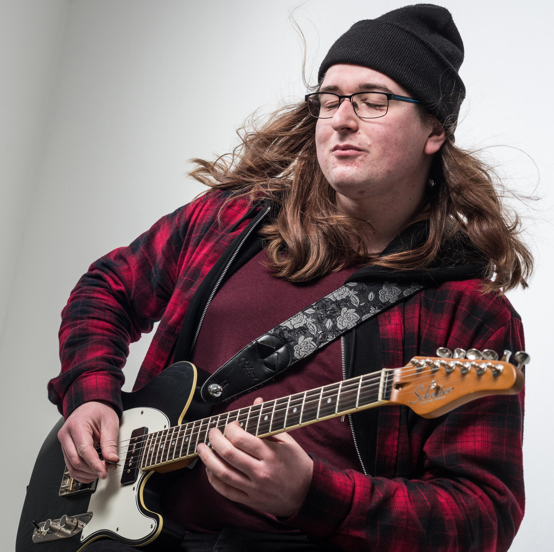 Chris Illingworth Guitar photoshoot with Colin Hawkins in Bath, UK